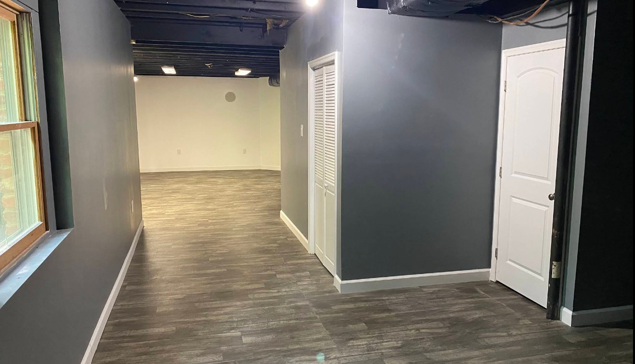 Finished basement living space